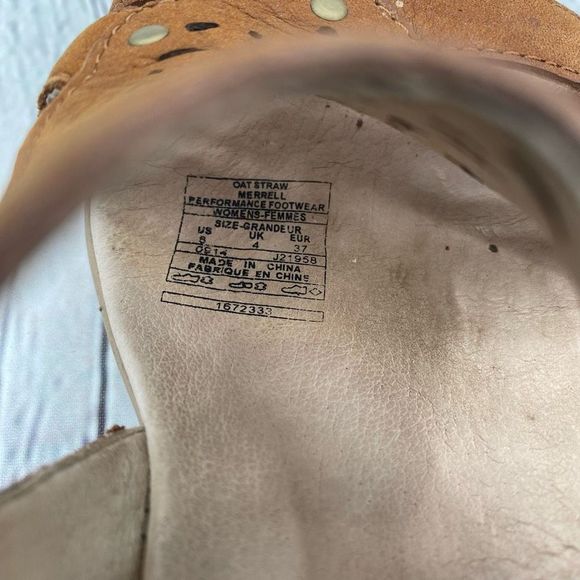 Merrell Women’s Oat Straw Wedge Sandals Size 6 - Picture 10 of 11